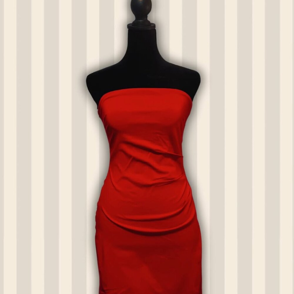 Second Hand Burshka strapless red mini dress - Medium (Fits S/M)